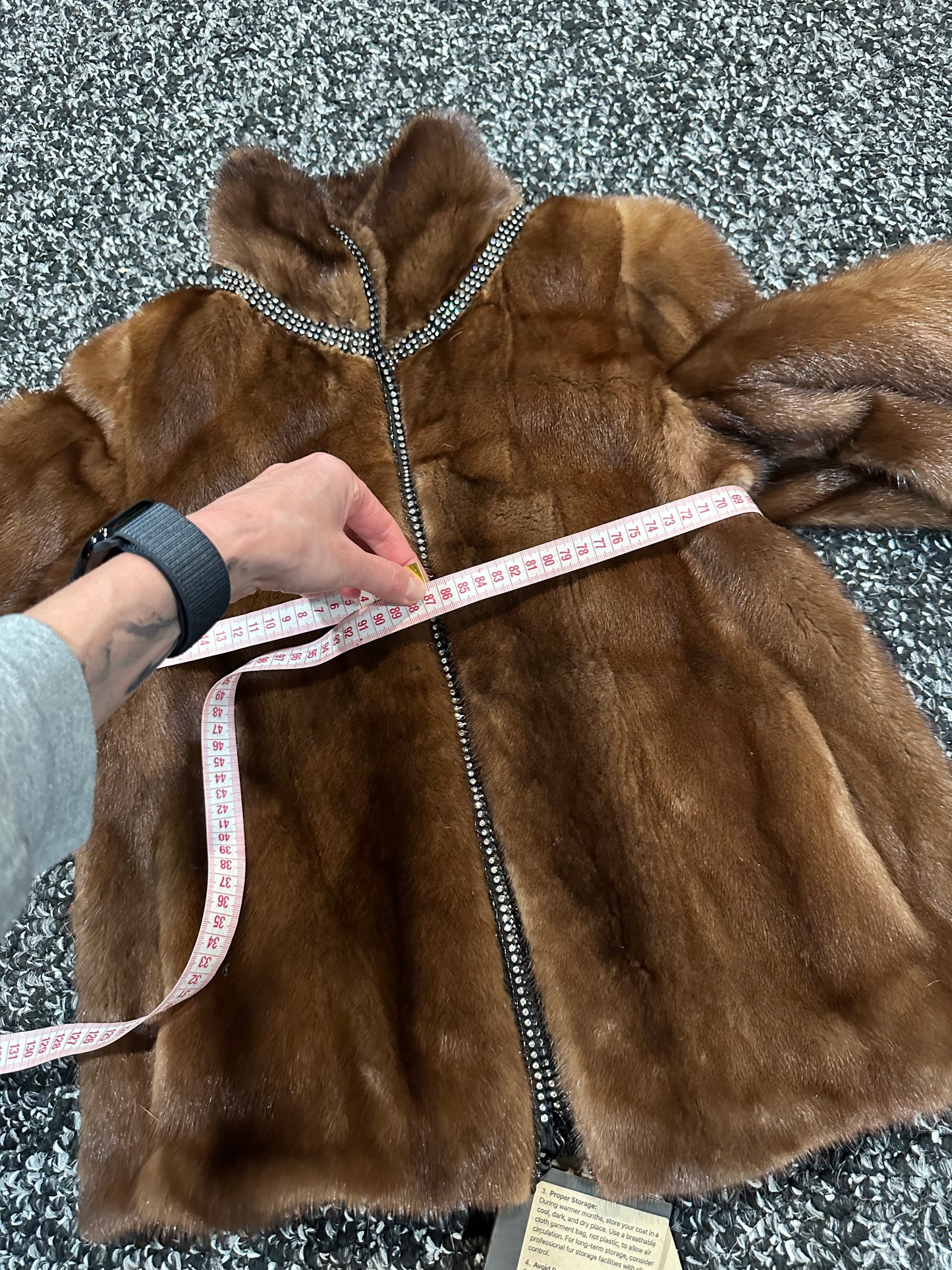 New mink SHORT coat JACKET size XXS REAL FULL SKIN FUR mink 1201073 Honey