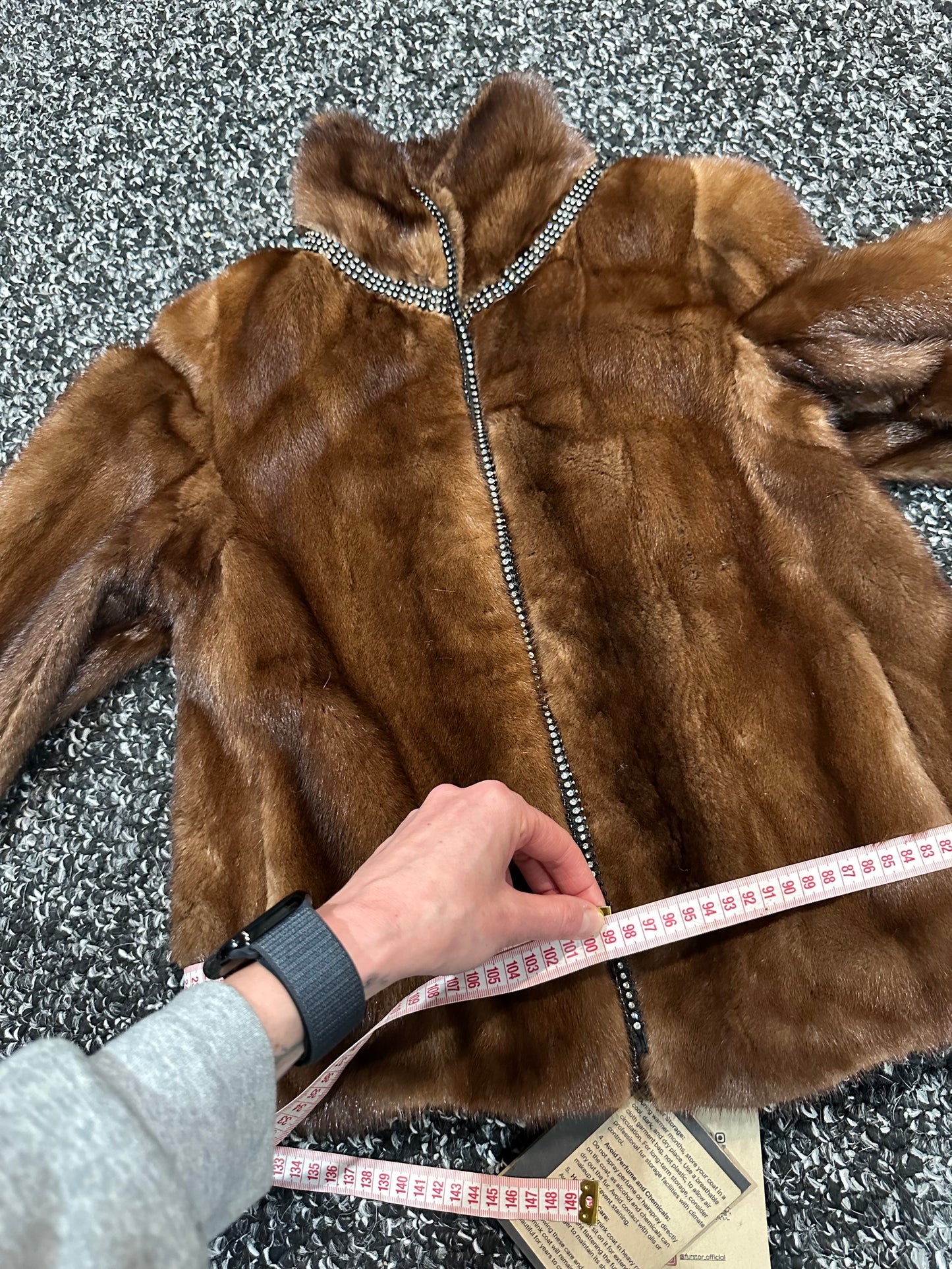 New mink SHORT coat JACKET size XXS REAL FULL SKIN FUR mink 1201073 Honey