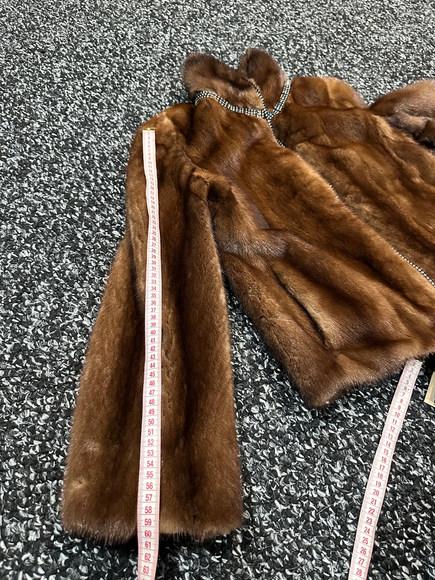 New mink SHORT coat JACKET size XXS REAL FULL SKIN FUR mink 1201073 Honey
