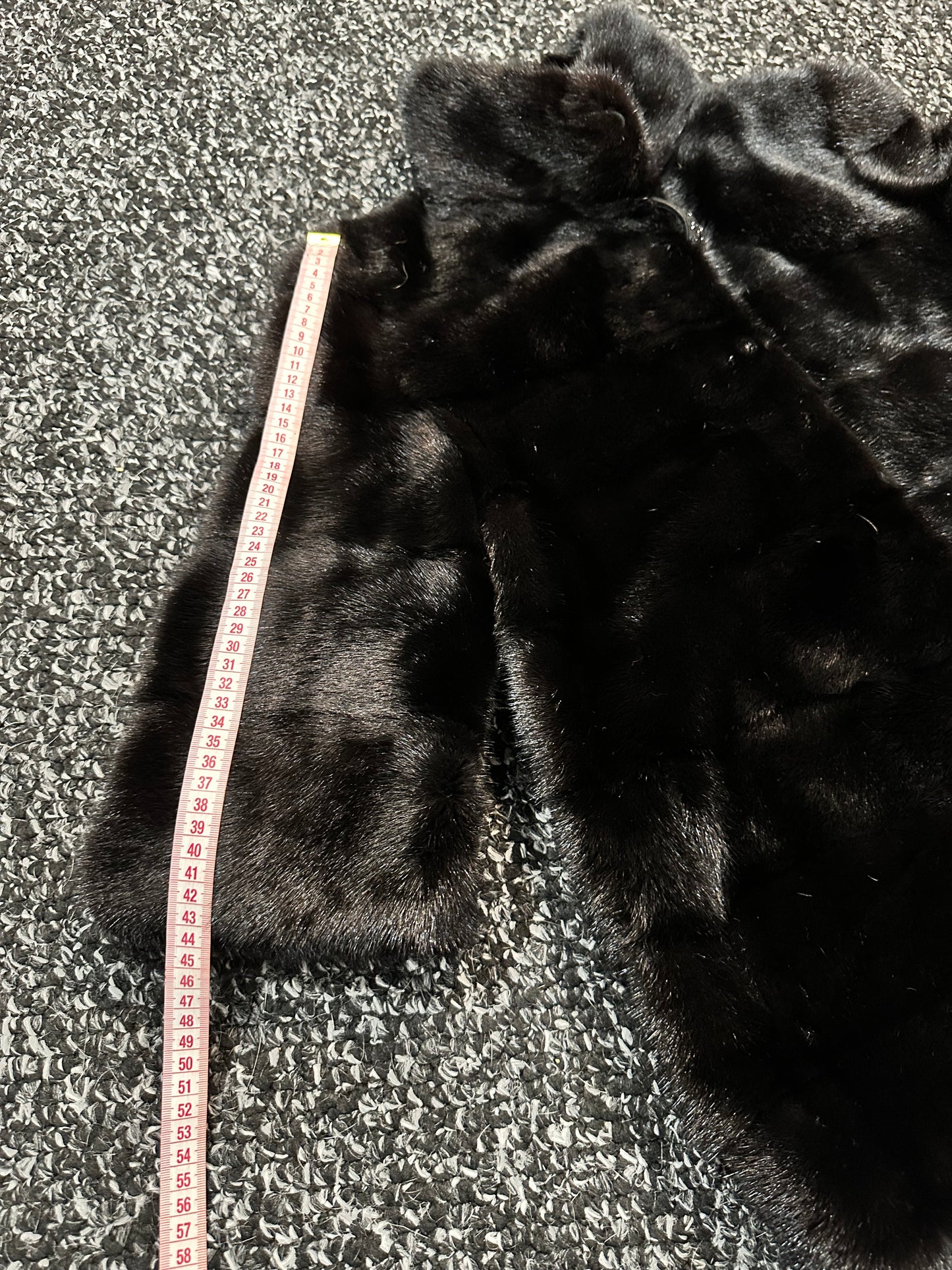 REAL Mink FUR jacket coat GENUINE 1201075 BLACK size S NEW Luxury SLEEVE detachabl