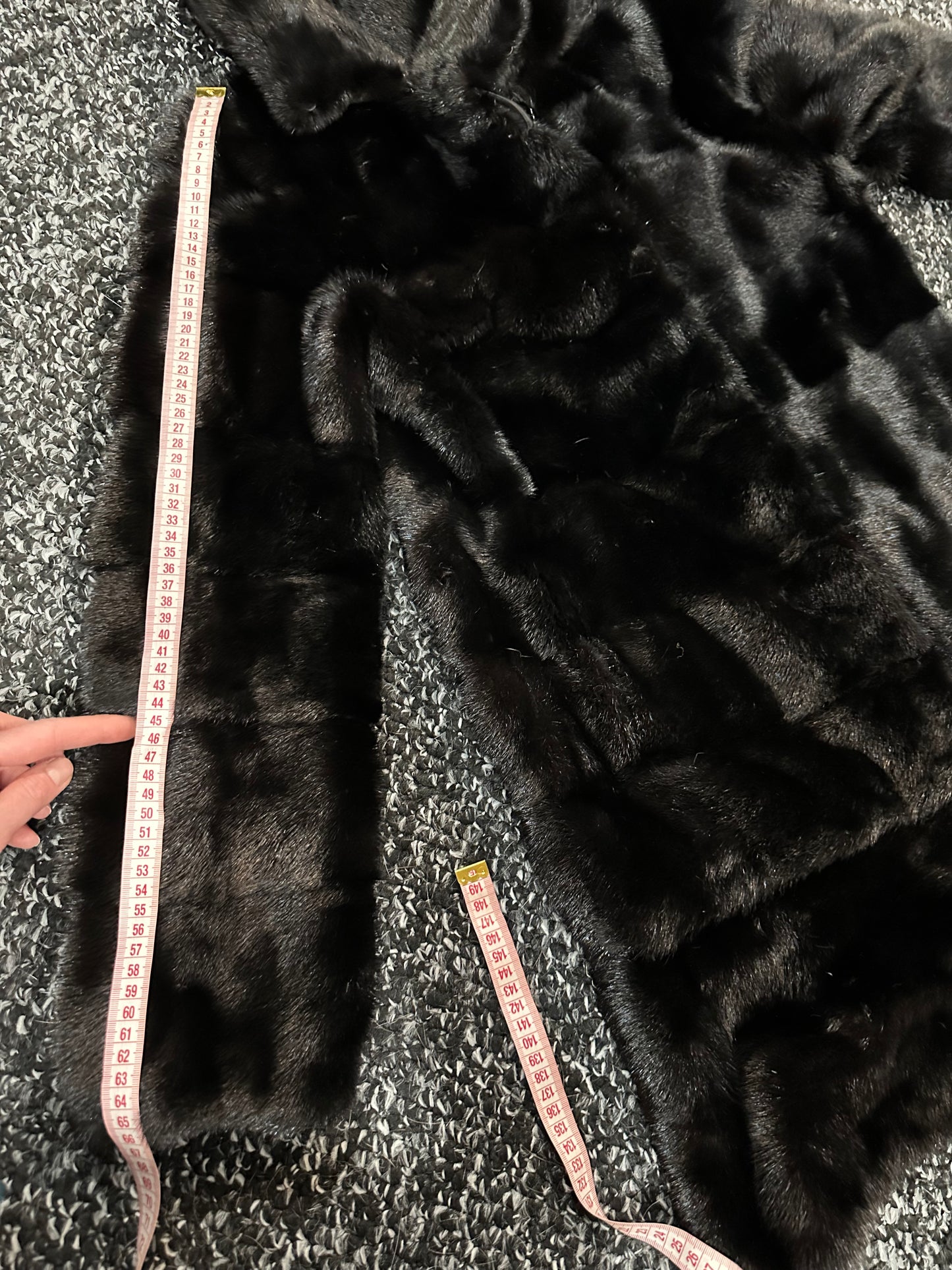 NEW REAL MINK FUR coat size S SMALL 1201081 HORIZONTAL long sleeve jacket BLACK