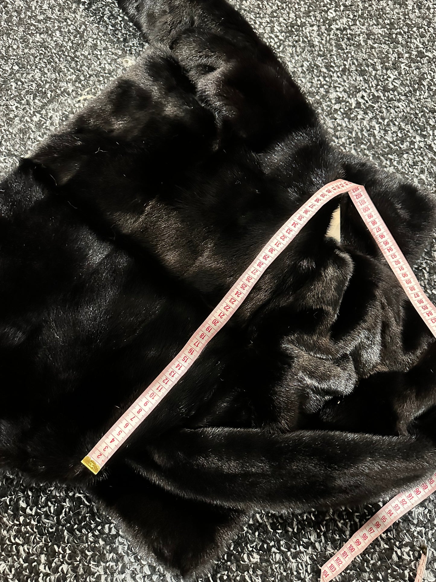NEW REAL MINK FUR coat size S SMALL 1201081 HORIZONTAL long sleeve jacket BLACK