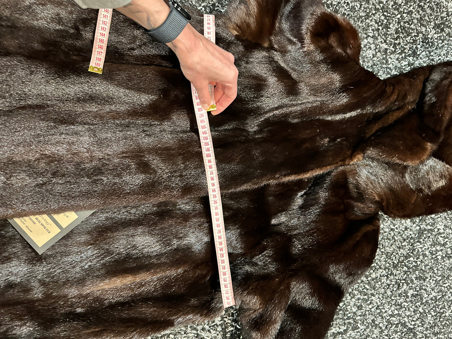 Real 100% MINK FUR 1201085 size L brown HOODED BOMBER Coat Jacket