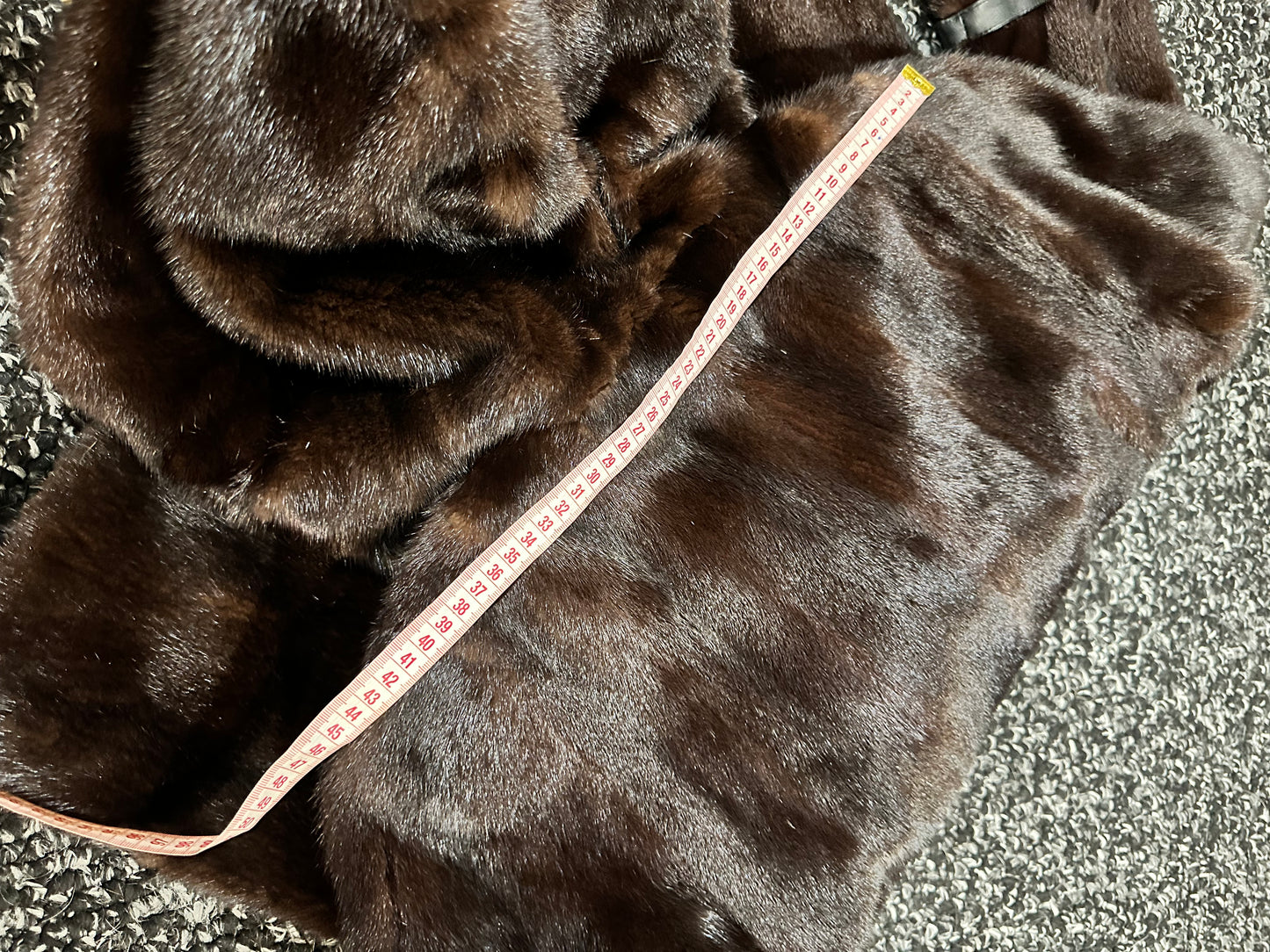 Real 100% MINK FUR 1201085 size L brown HOODED BOMBER Coat Jacket