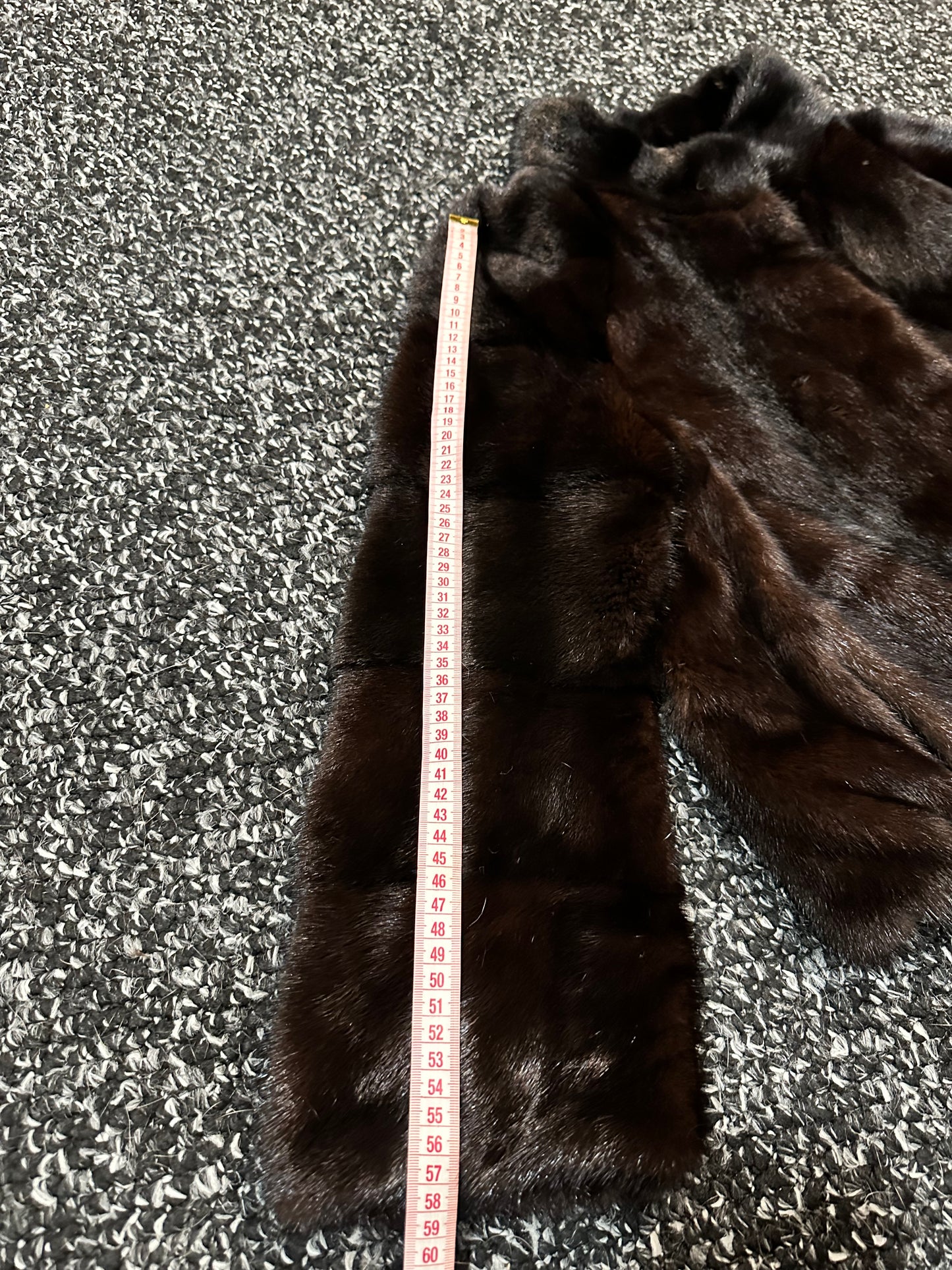 genuine real mink fur coat jacket 1201092 size M new dark brown COLOR NEW