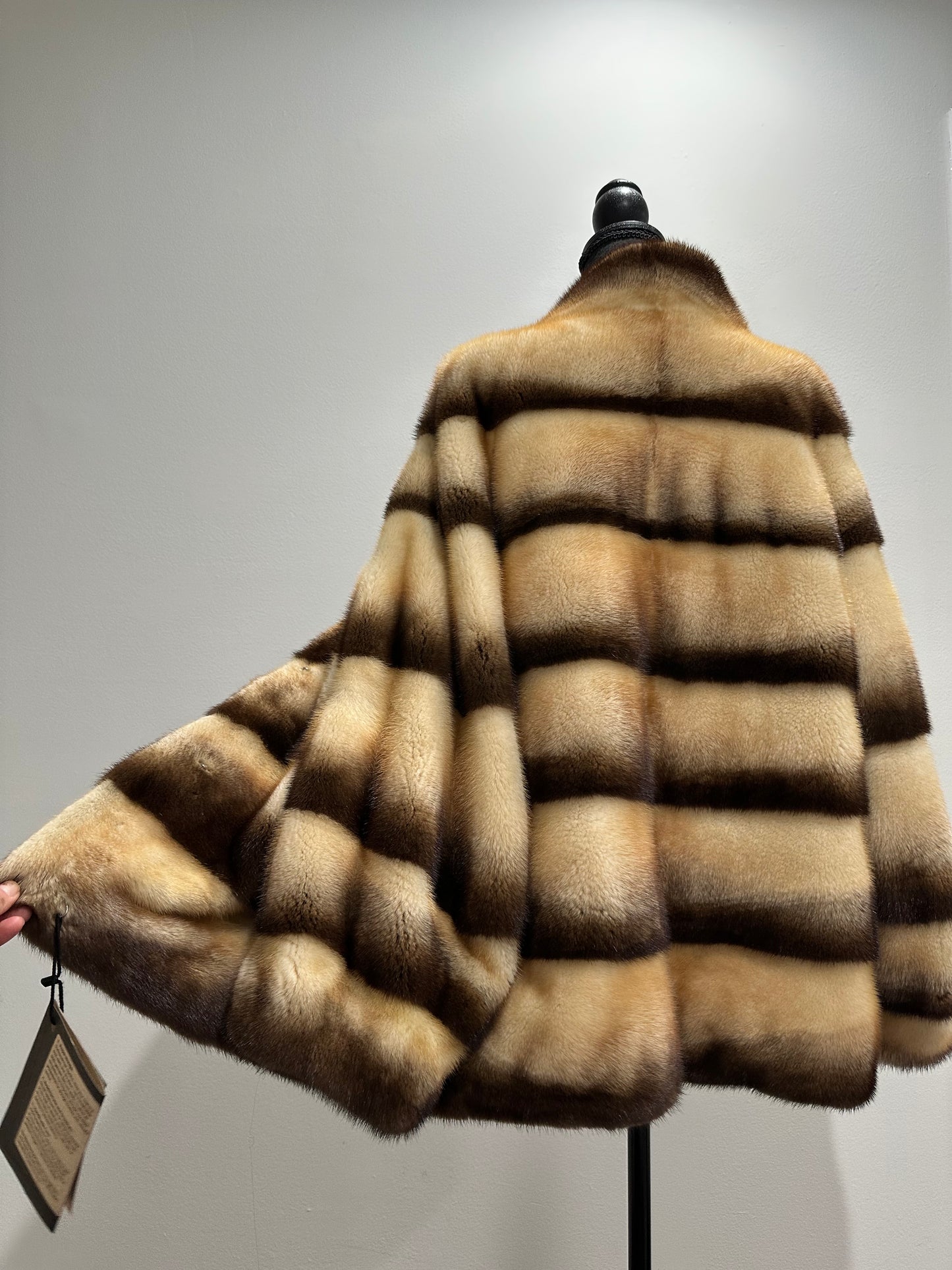 Real Mink FUR SIZE L jacket coat 1201094 genuine LUX FASHION NEW SALE Women