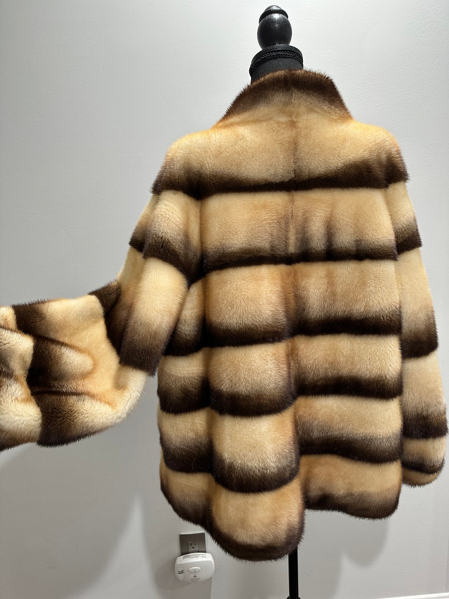 Real Mink FUR SIZE L jacket coat 1201094 genuine LUX FASHION NEW SALE Women