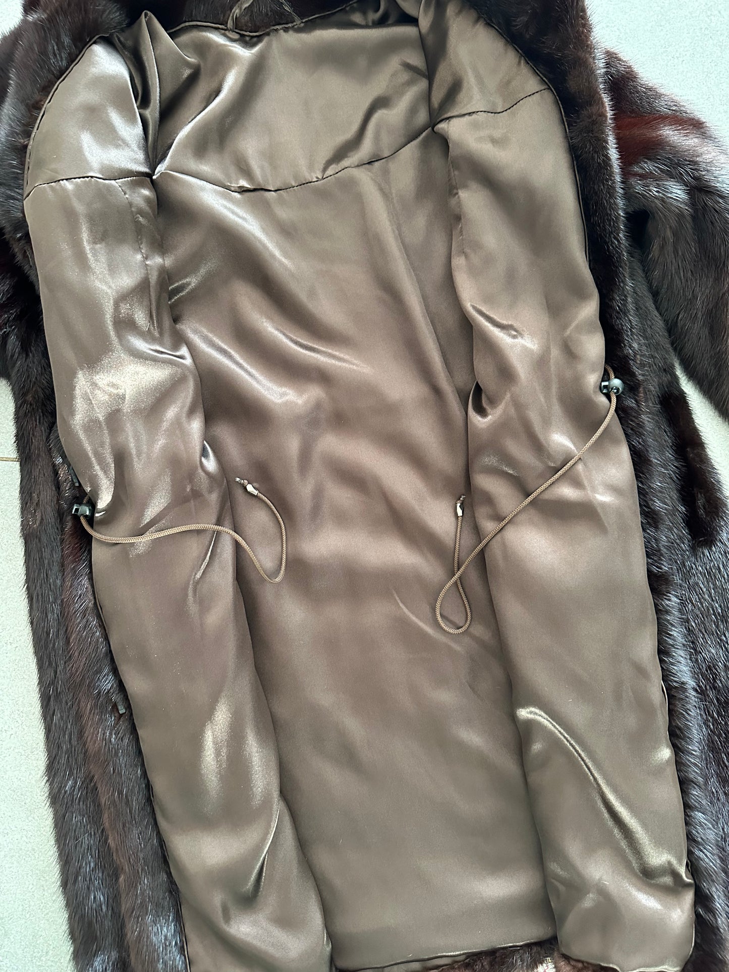 Luxury Womens Real Fur jacket SIZE L coat 1201000 Long genuine MINK NEW