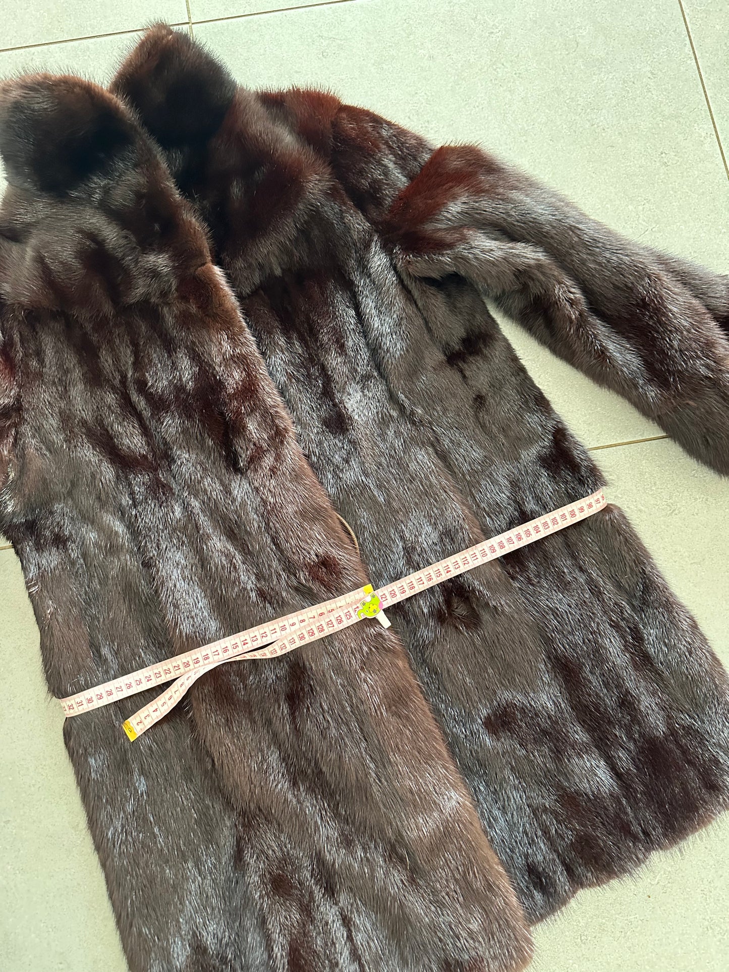 Luxury Womens Real Fur jacket SIZE L coat 1201000 Long genuine MINK NEW