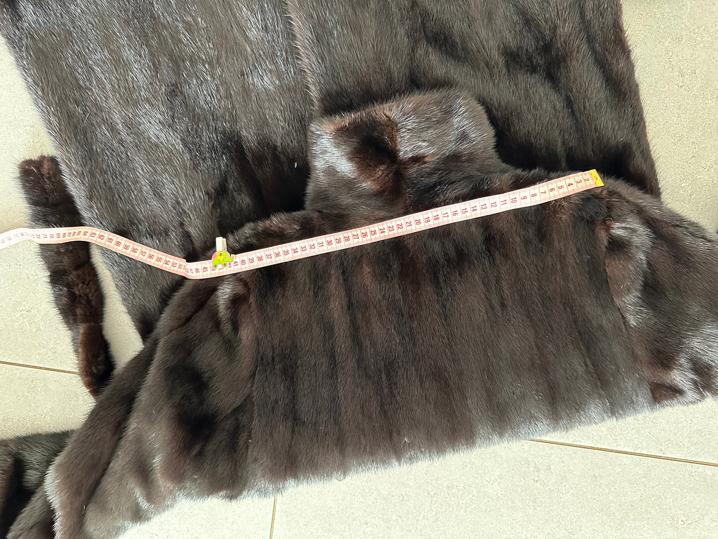 genuine real mink fur coat BELTED jacket 1201002 size XL new dark brown color