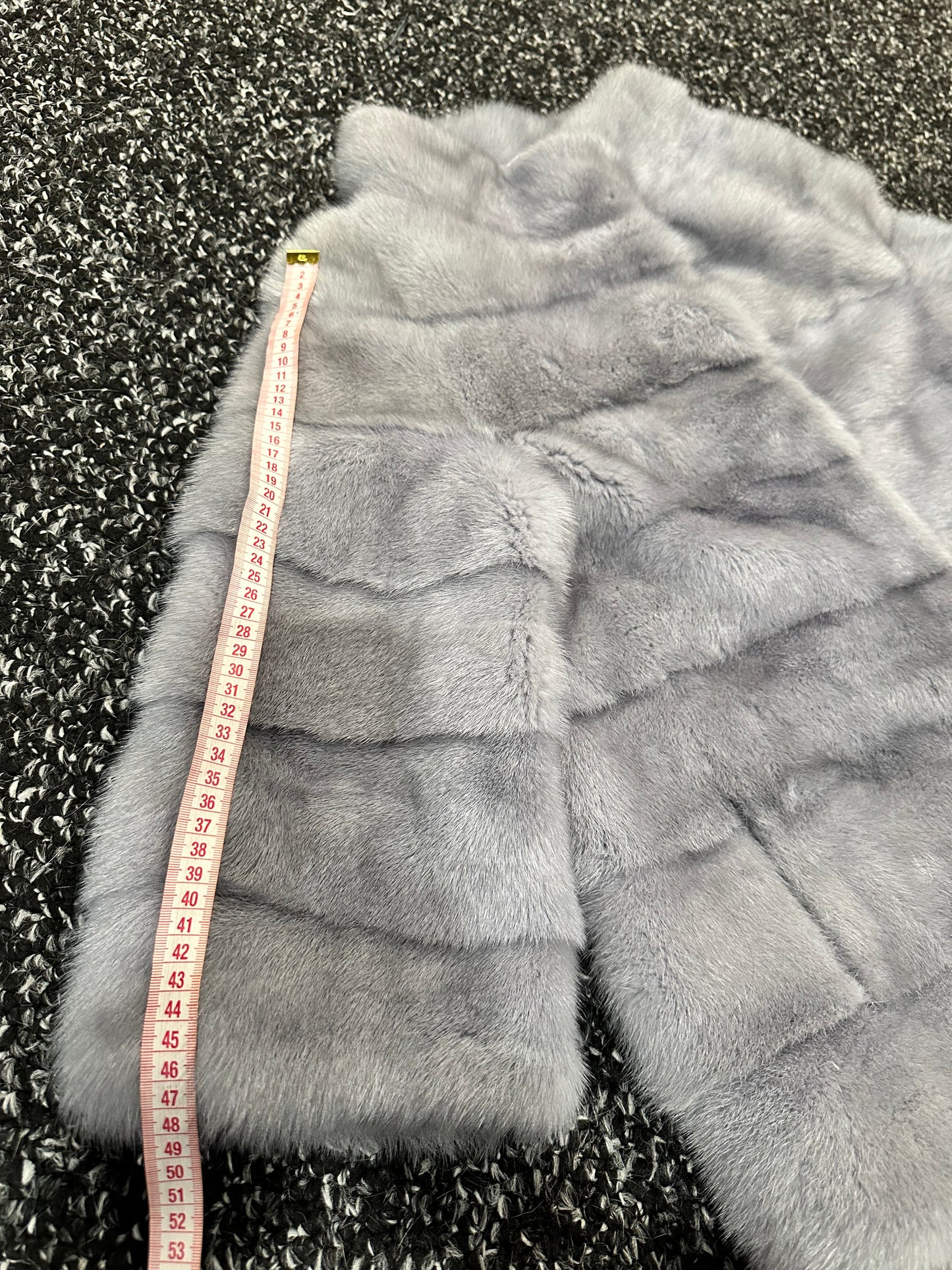 GENUINE MINK NEW REAL FUR coat Jacket  GREY color SUPER size S women 1201102
