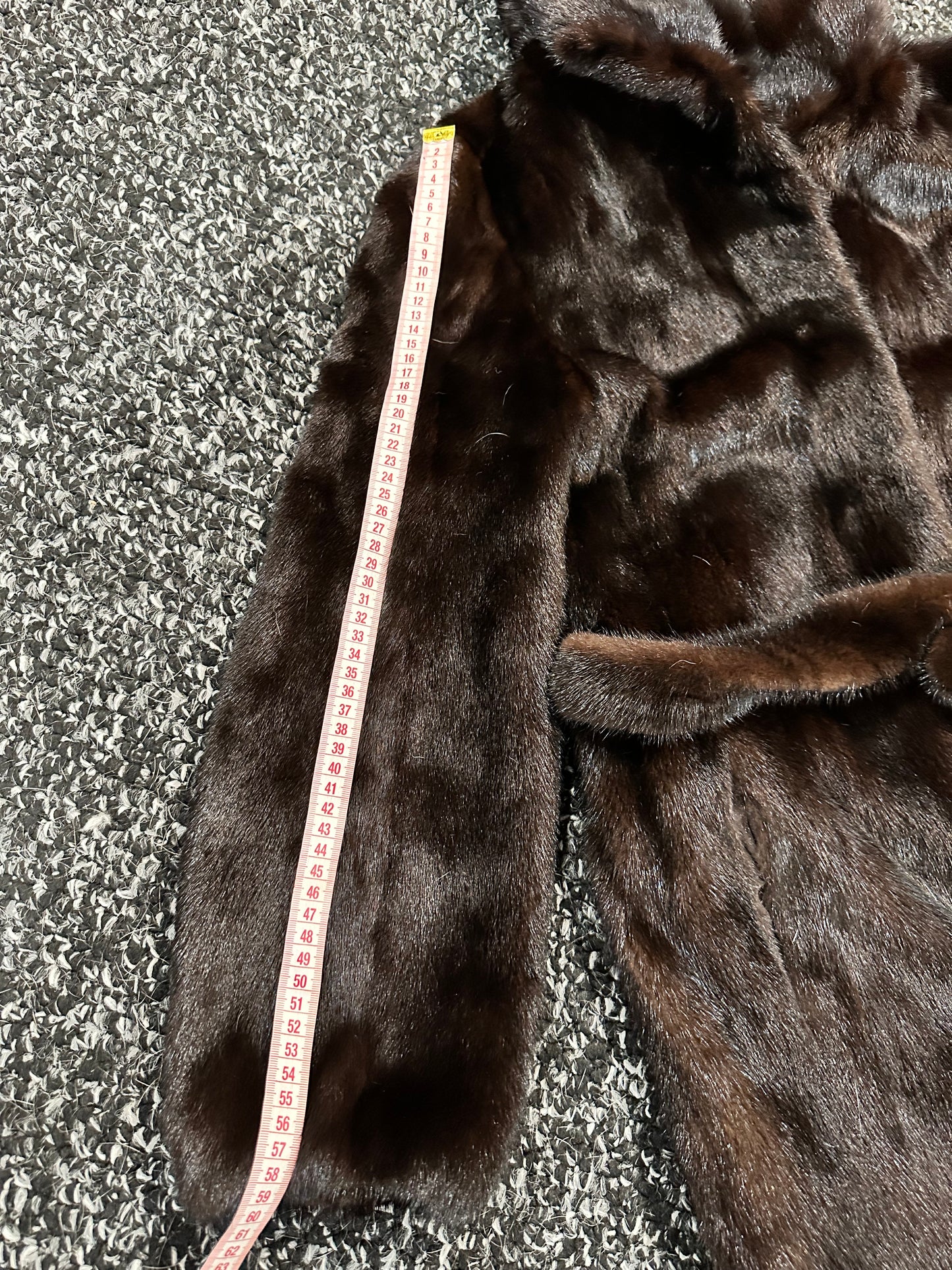 NEW REAL MINK FUR coat size M BELTED HOODED 1201104 long sleeve jacket BROWN