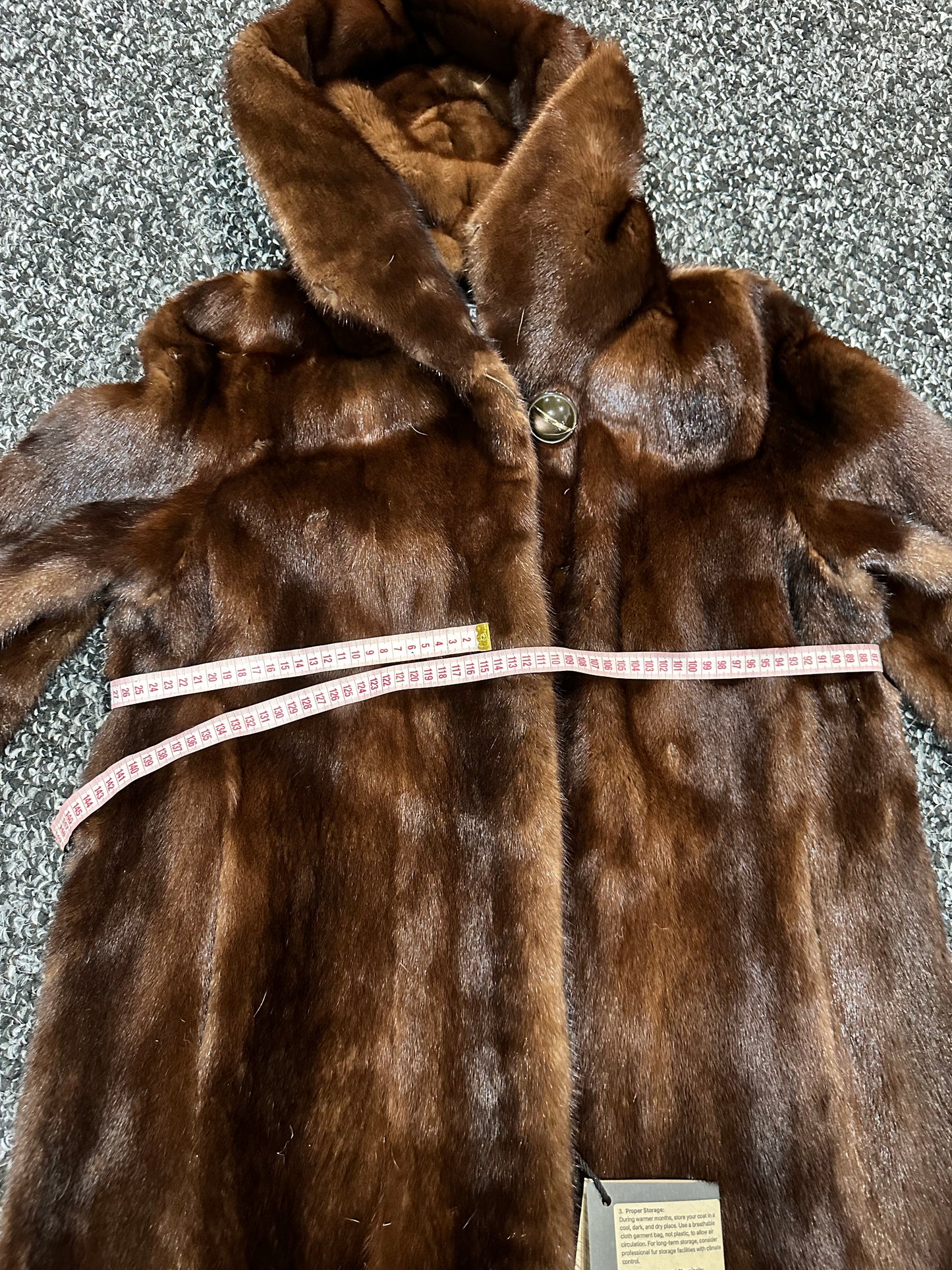 Real 100% MINK FUR 1201105 size XL brown HOODED BOMBER Coat Jacket