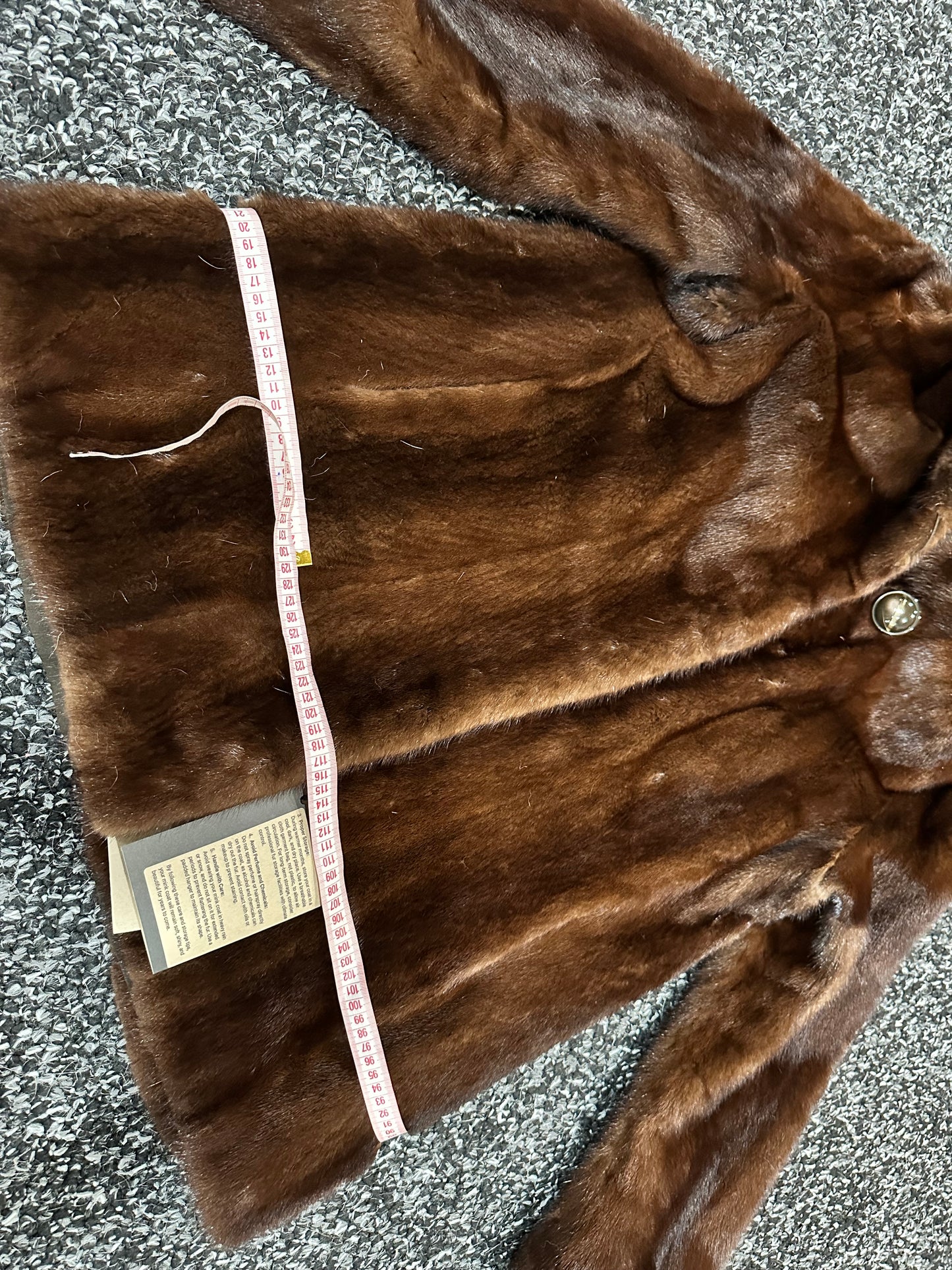 Real 100% MINK FUR 1201105 size XL brown HOODED BOMBER Coat Jacket