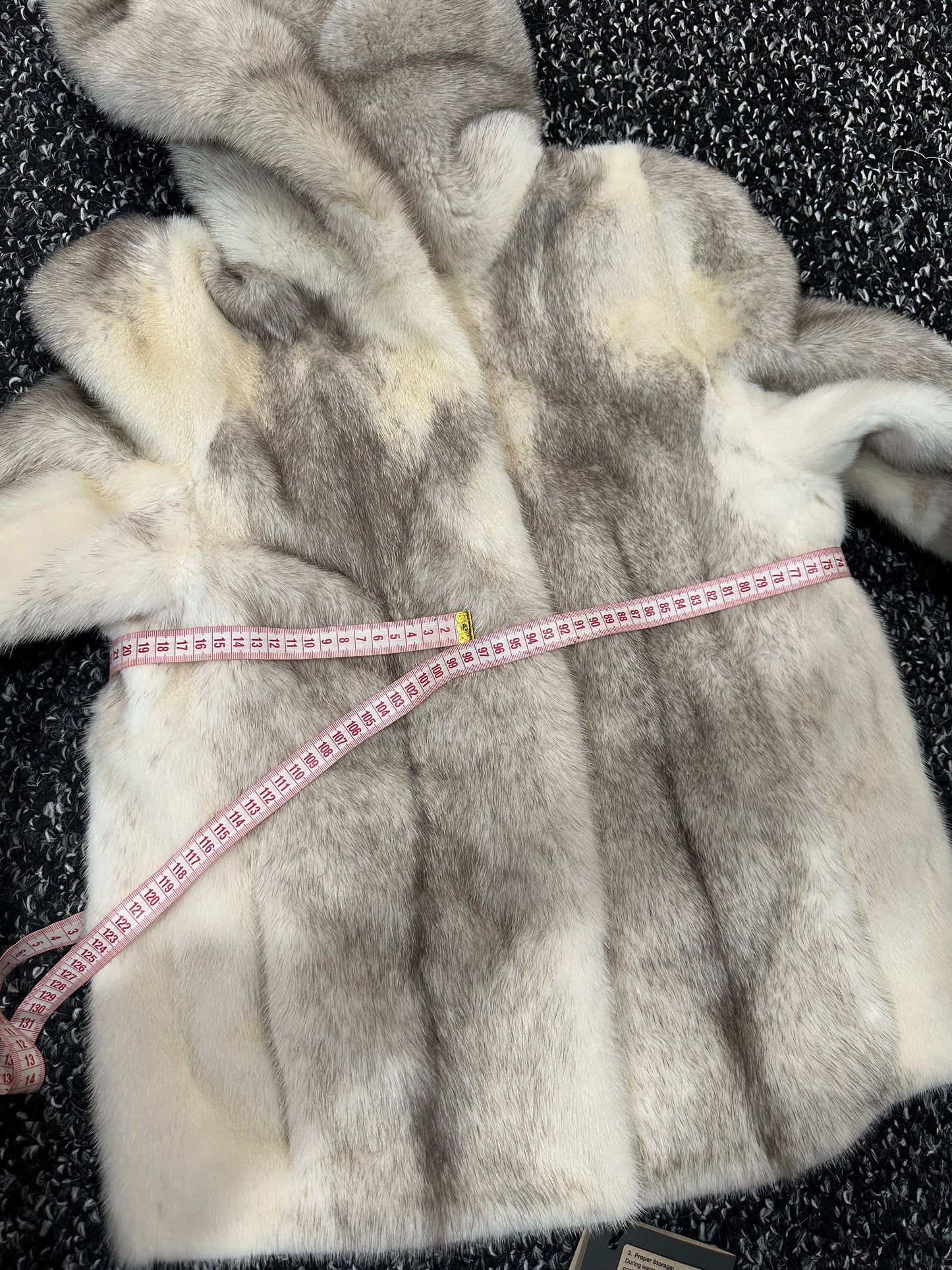 REAL CROSS MINK FUR women coat size S NEW 1201109 GENUINE FURS HOODED BOMBER