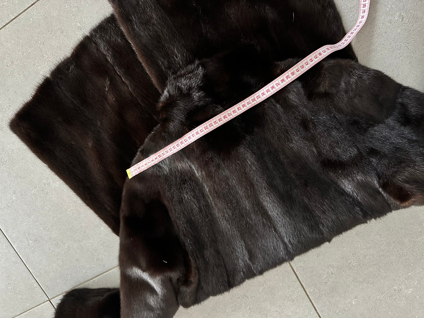 genuine real mink fur coat jacket 1201015 size XL new dark brown color
