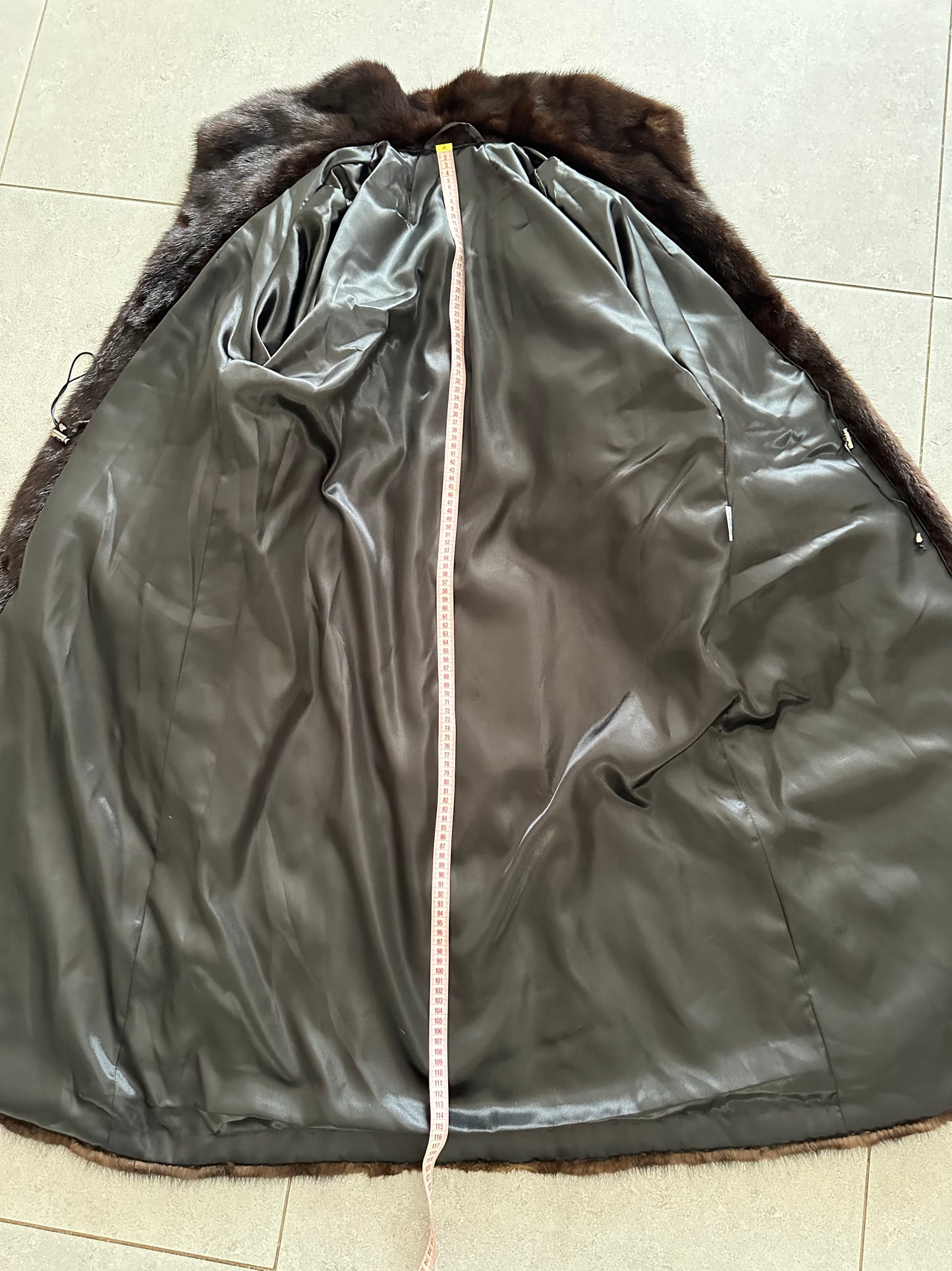 NEW REAL 100% Genuine Mink FUR coat full leng 1201014 size XL FURSTAR Dark BROWN