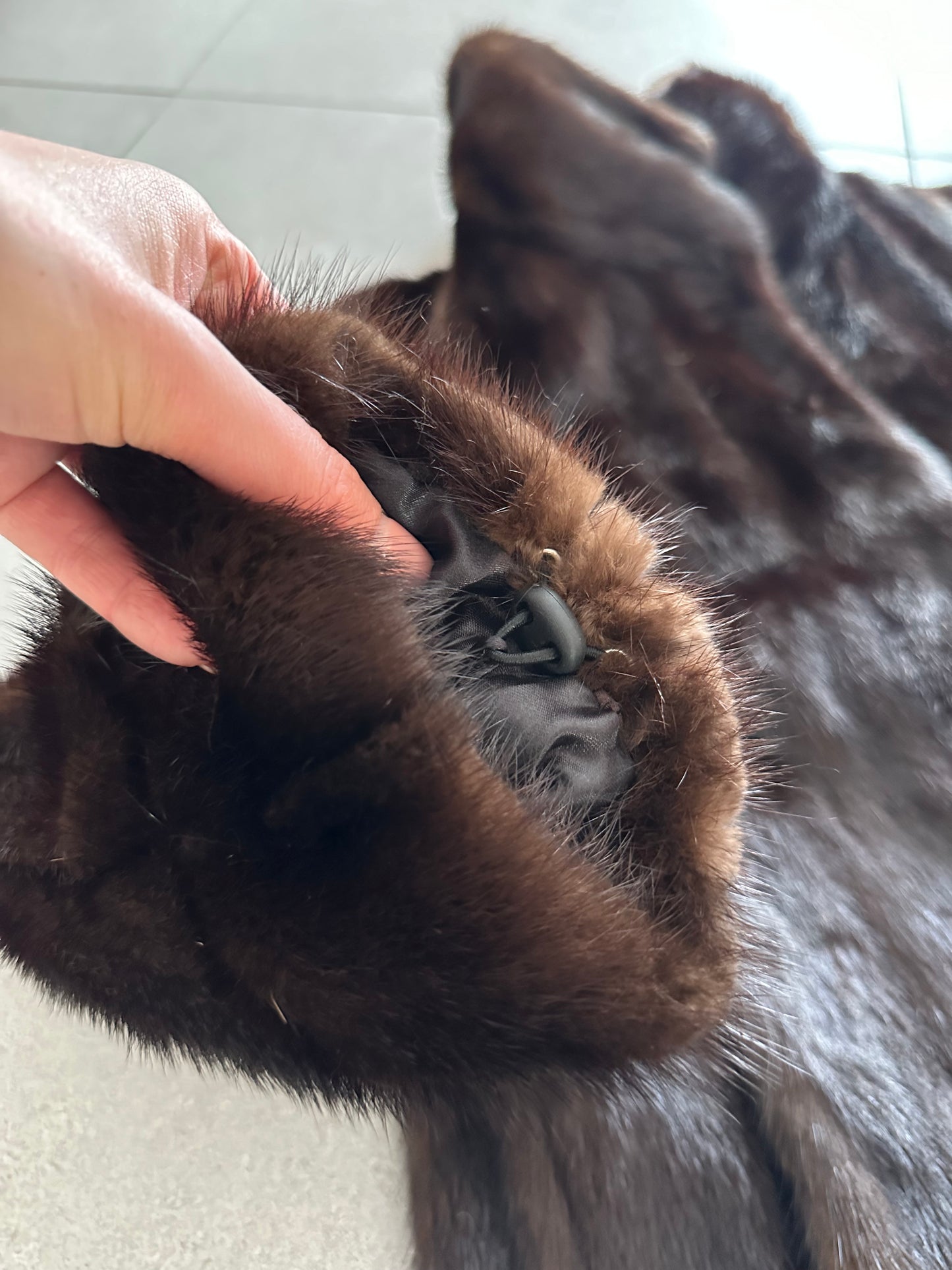 NEW REAL 100% Genuine Mink FUR coat full leng 1201014 size XL FURSTAR Dark BROWN