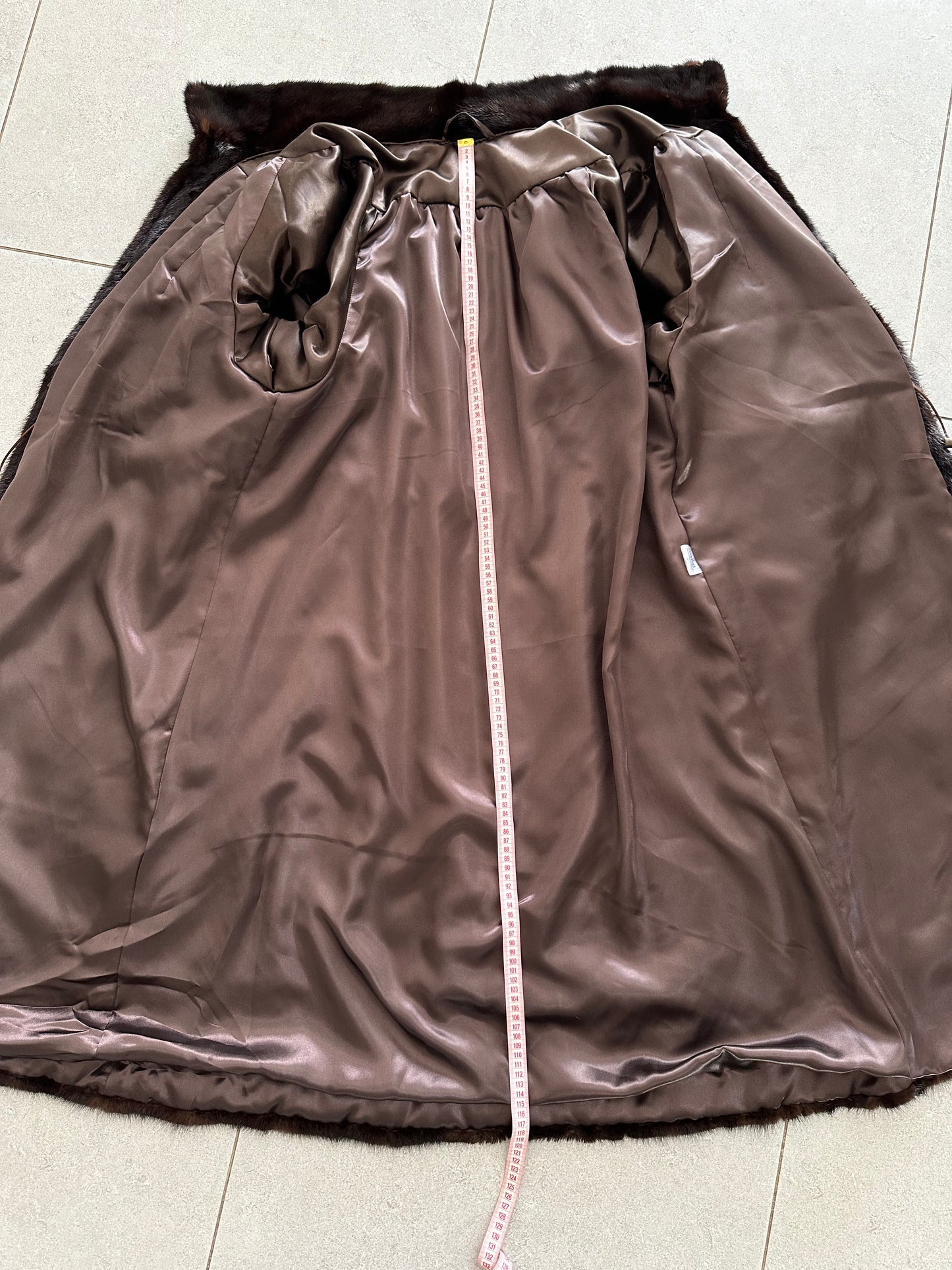 NEW Genuine Real Mink Fur coat jacket 1201008 size XL dark brown Female