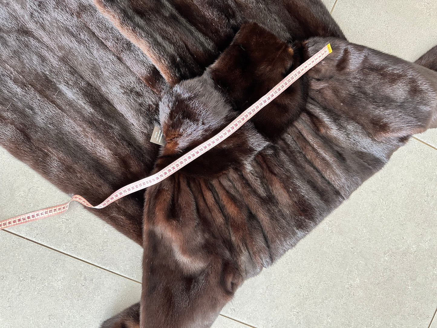NEW Genuine Real Mink Fur coat jacket 1201008 size XL dark brown Female