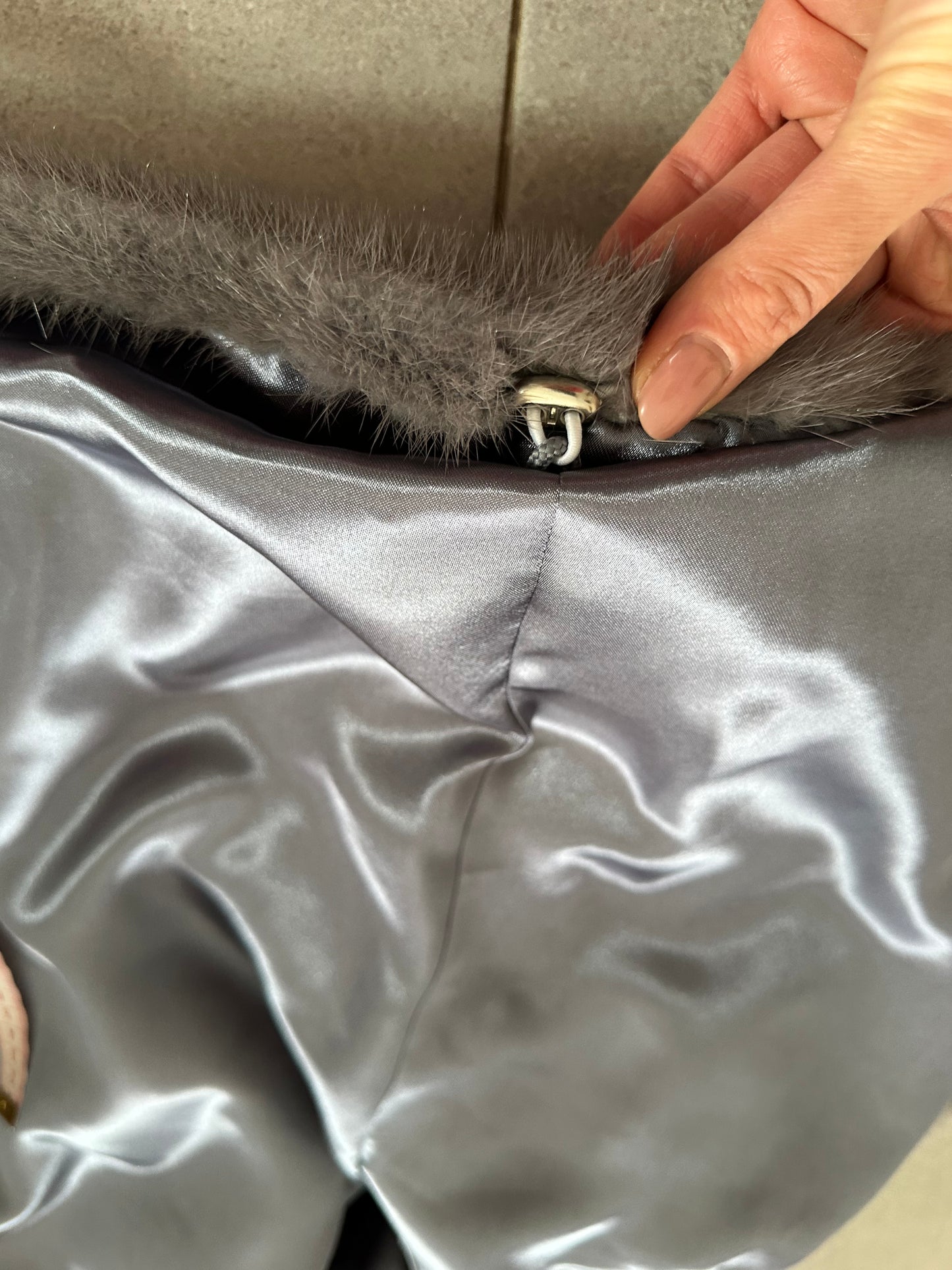New Genuine REAL FUR 100% MINK coat Jacket  GREY SIZE XS women 1201019 FURSTAR