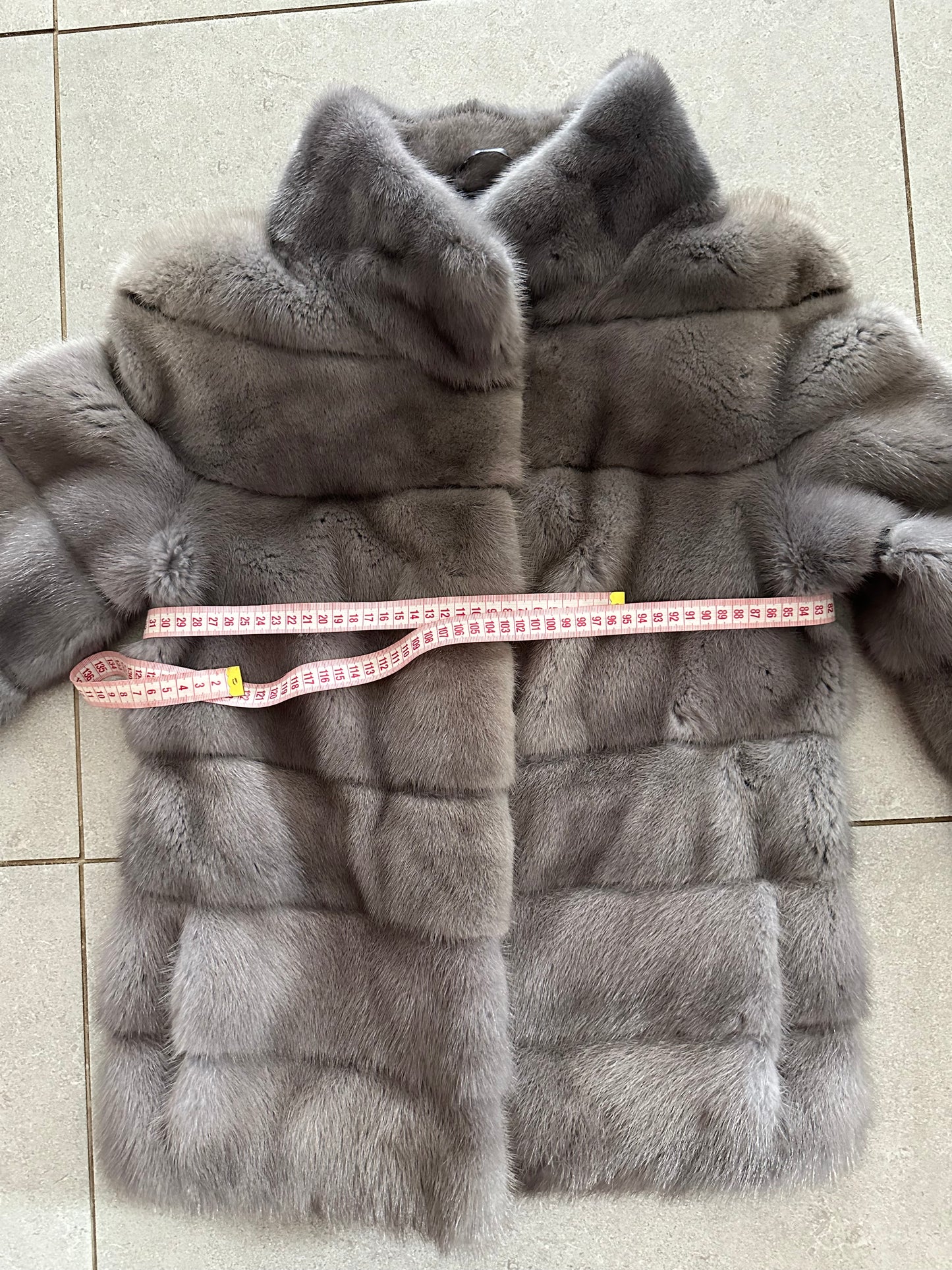 New Genuine REAL FUR 100% MINK coat Jacket  GREY SIZE XS women 1201019 FURSTAR