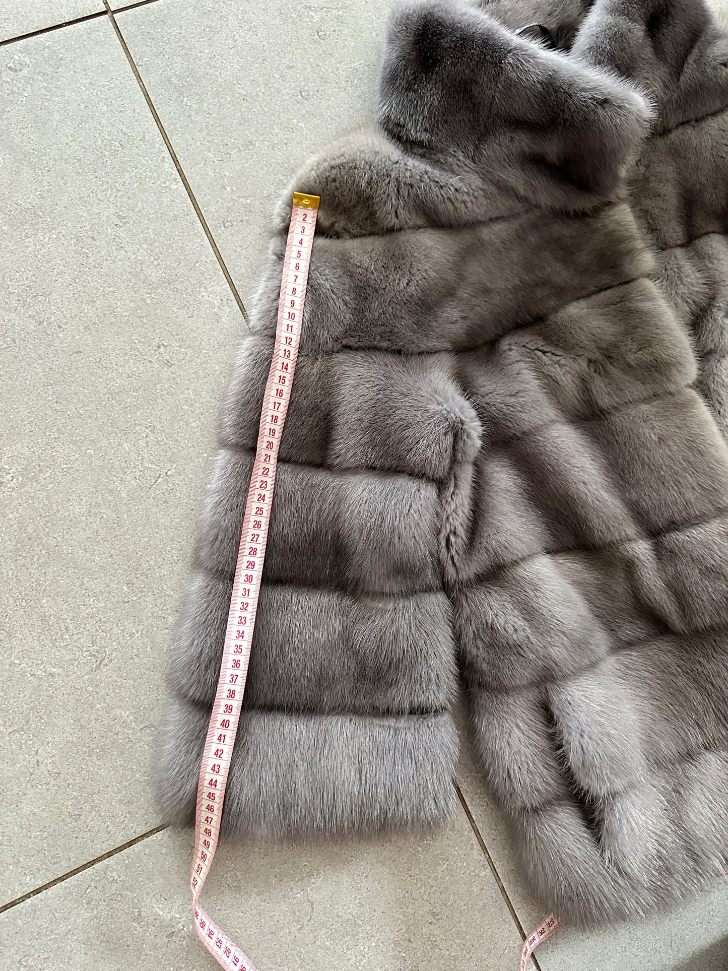 New Genuine REAL FUR 100% MINK coat Jacket  GREY SIZE XS women 1201019 FURSTAR