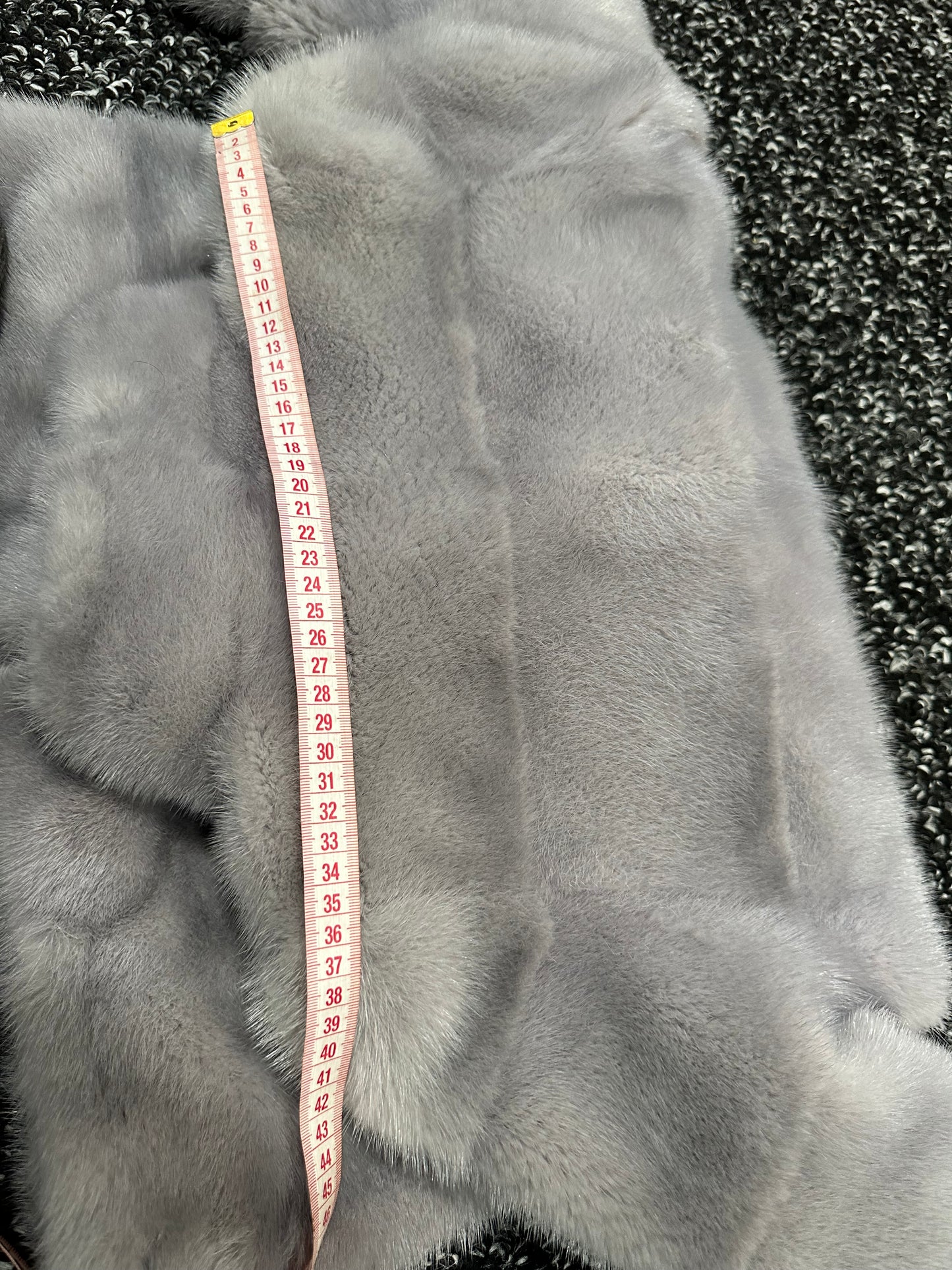 GENUINE Mink Real Furs coat Jacket  GREY color SUPER size S women 1201051