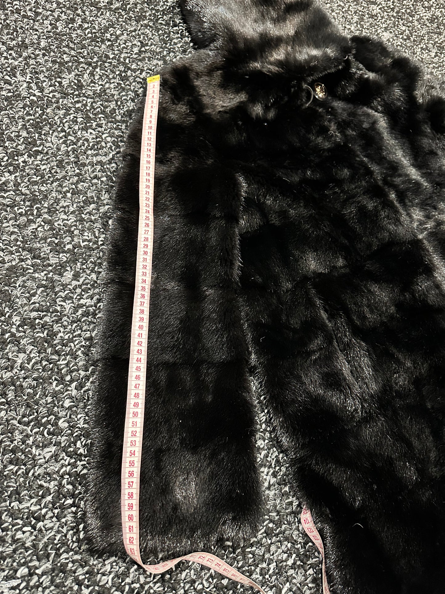 NEW MINK FUR coat size S SMALL 1201058 HORIZONTAL long sleeve jacket BLACK