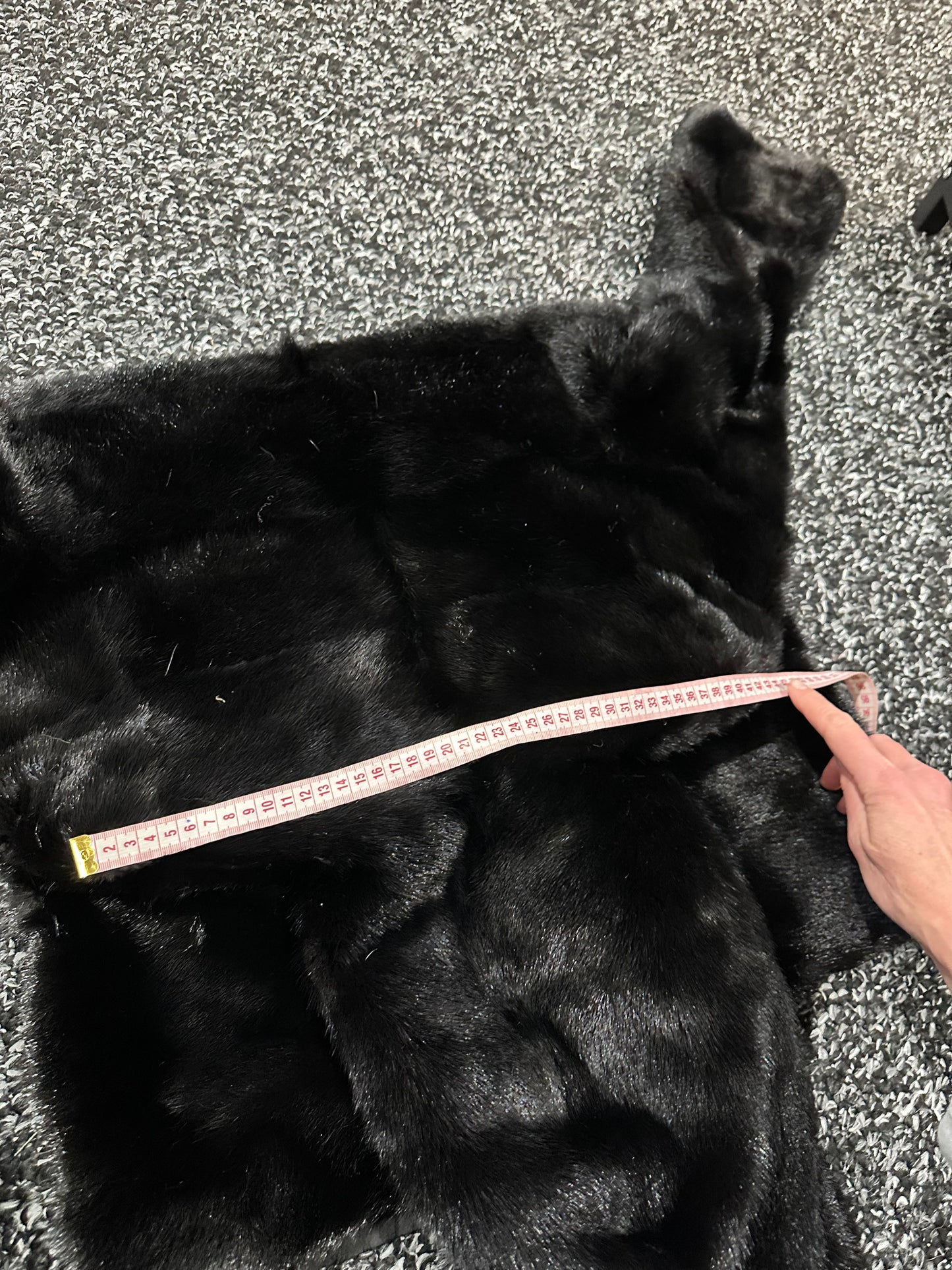 NEW MINK FUR coat size S SMALL 1201058 HORIZONTAL long sleeve jacket BLACK