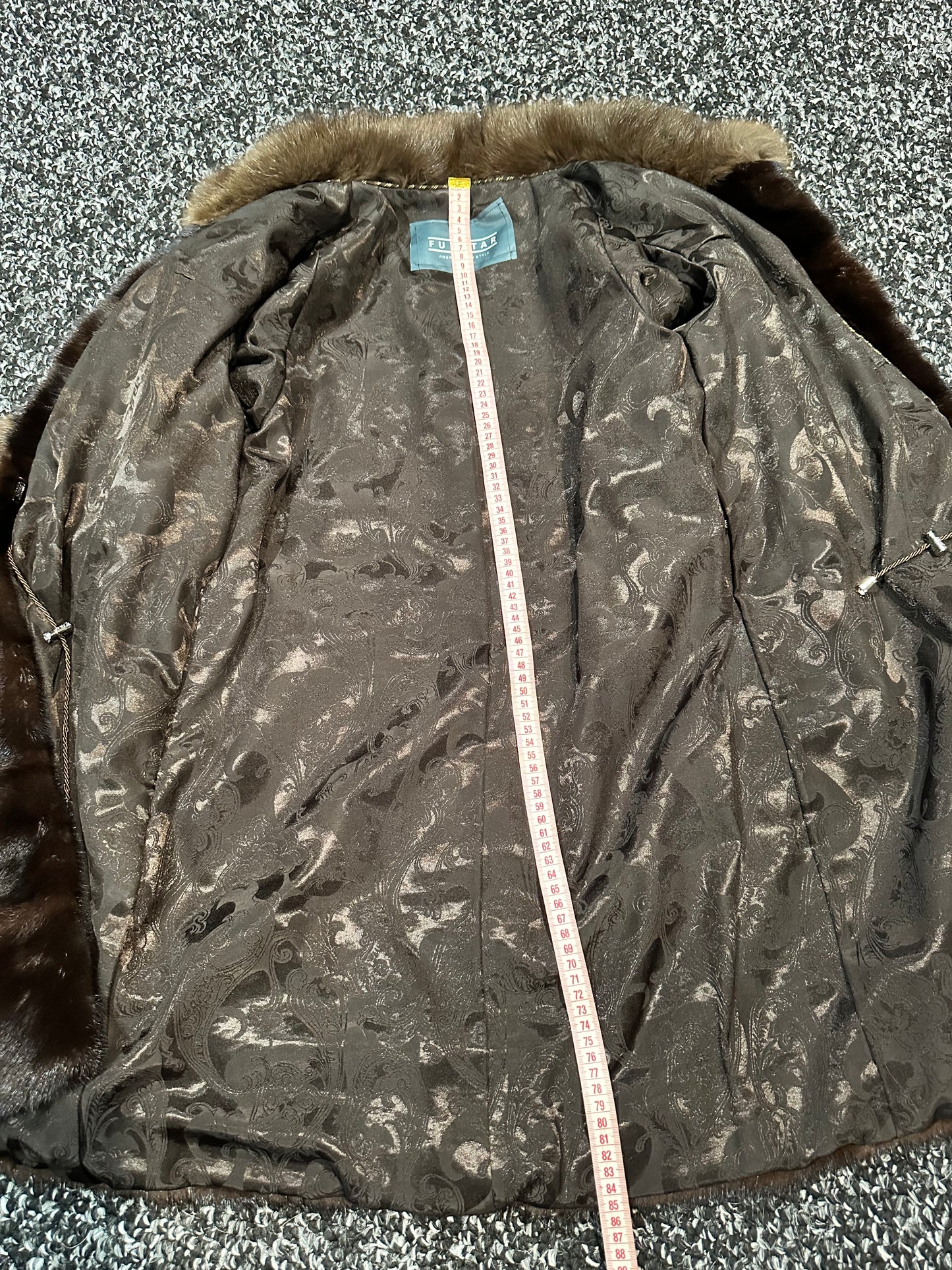 NEW REAL MINK SABLE FUR coat JACKET XS SIZE BROWN FULL SKIN 1201062 HORIZONTAL
