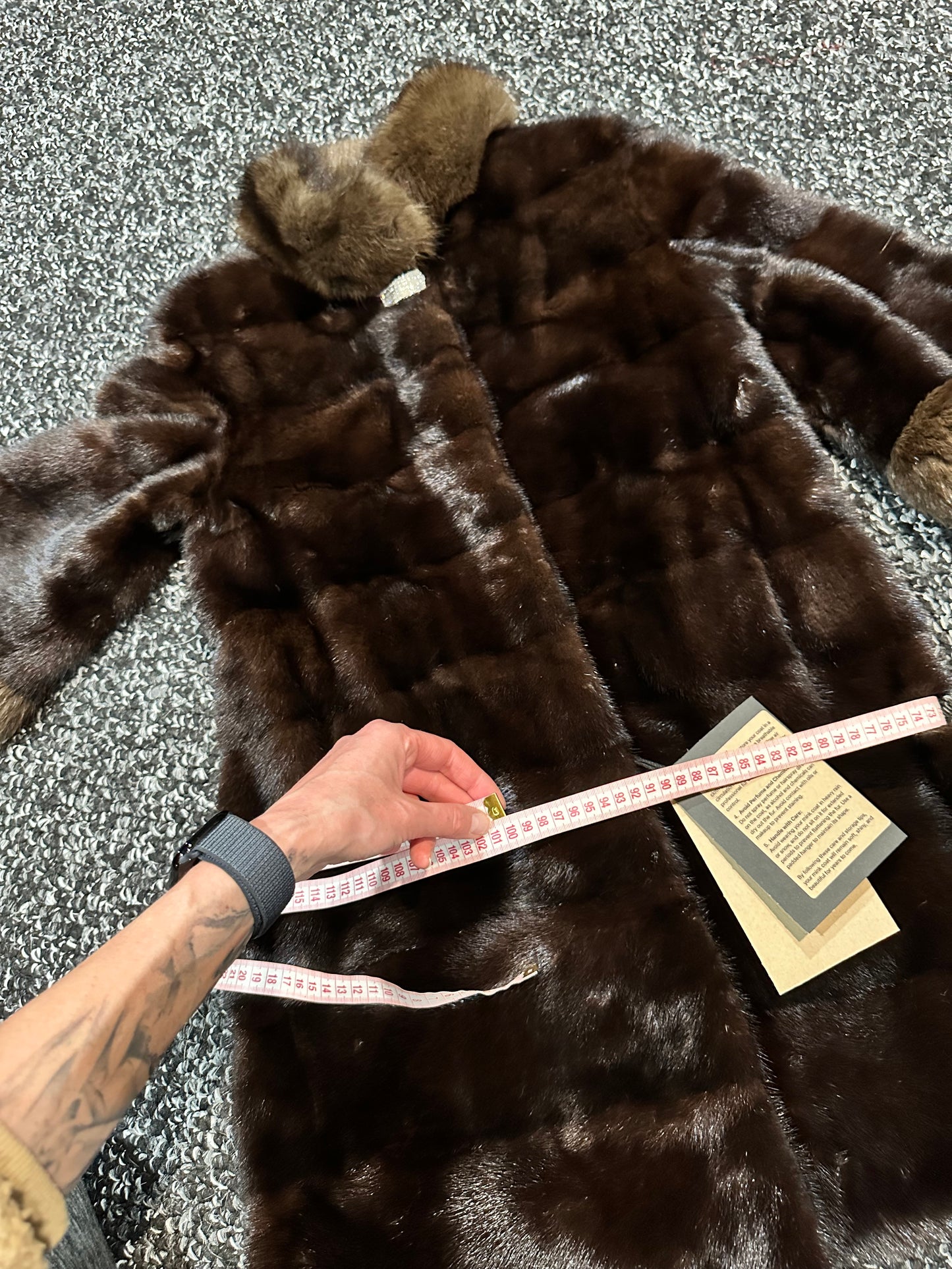 NEW REAL MINK SABLE FUR coat JACKET XS SIZE BROWN FULL SKIN 1201062 HORIZONTAL