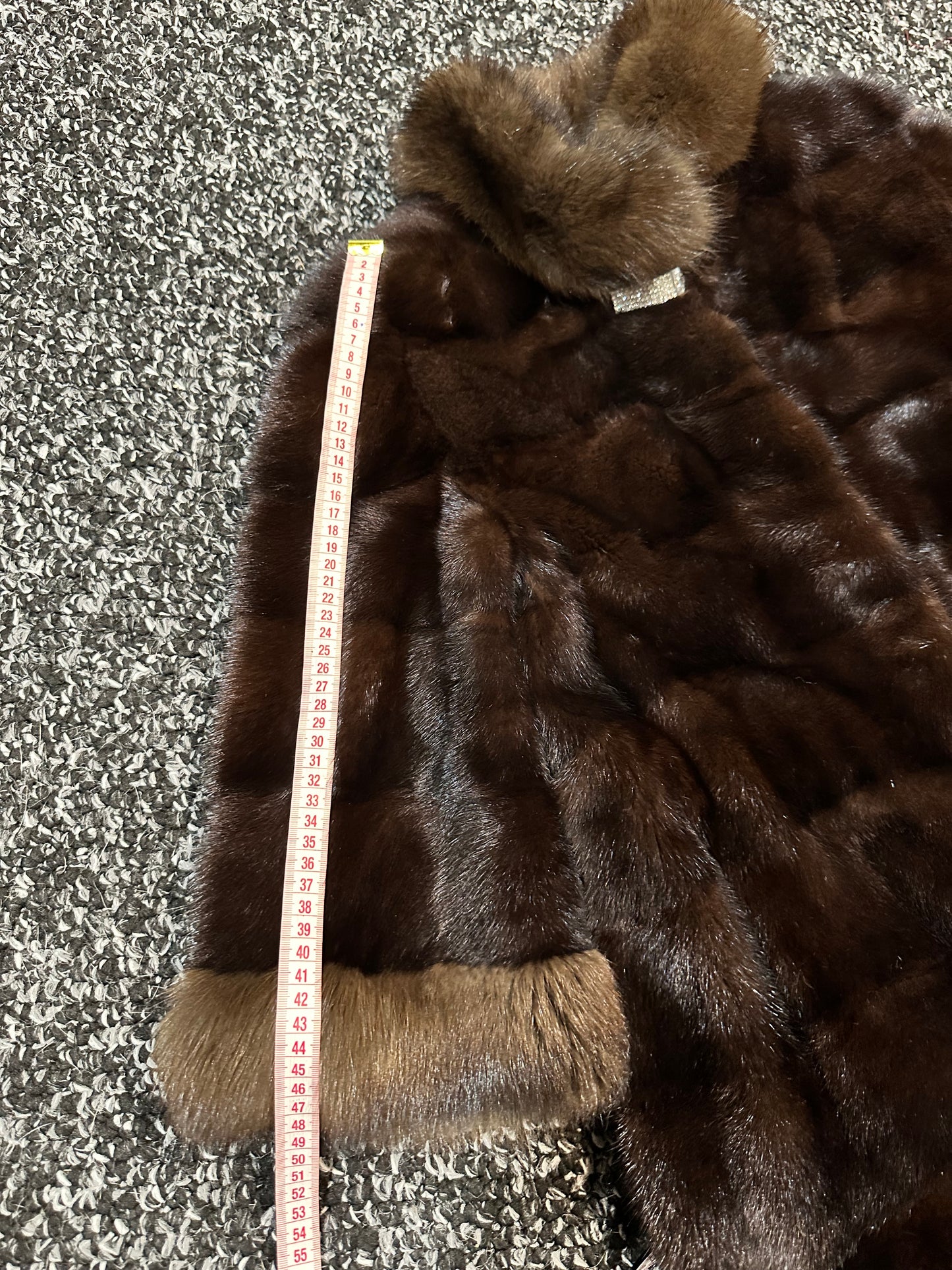 NEW REAL MINK SABLE FUR coat JACKET XS SIZE BROWN FULL SKIN 1201062 HORIZONTAL