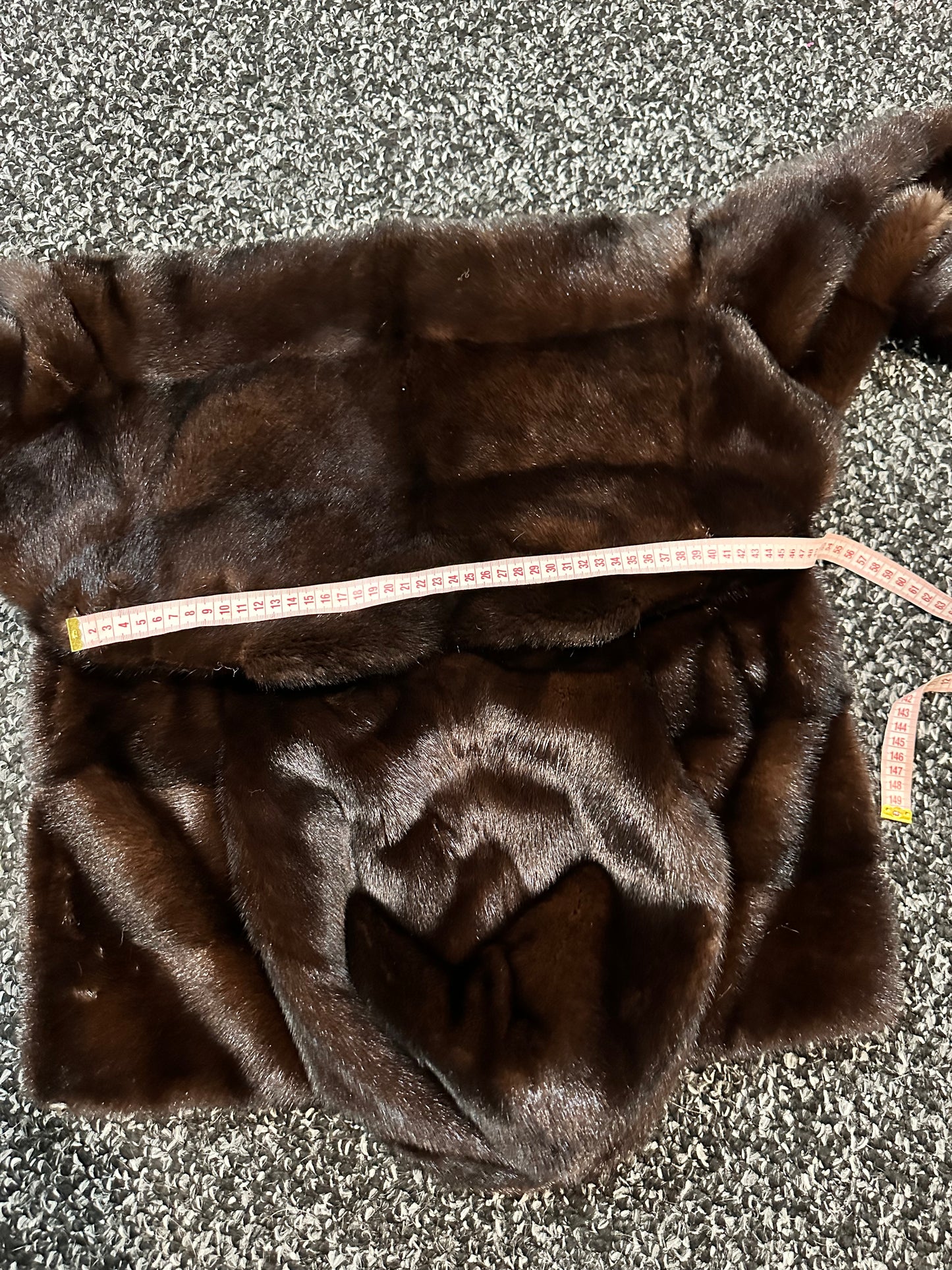 NEW REAL MINK FUR coat size S SMALL 1201064 HORIZONTAL long sleeve jacket BROWN