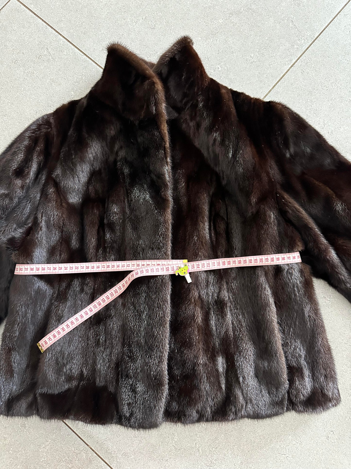 New Genuine Real Mink Fur coat jacket 1201046 Size XL dark brown BRAND FURSTAR