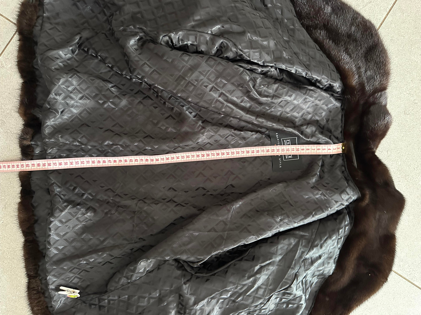New Genuine Real Mink Fur coat jacket 1201046 Size XL dark brown BRAND FURSTAR