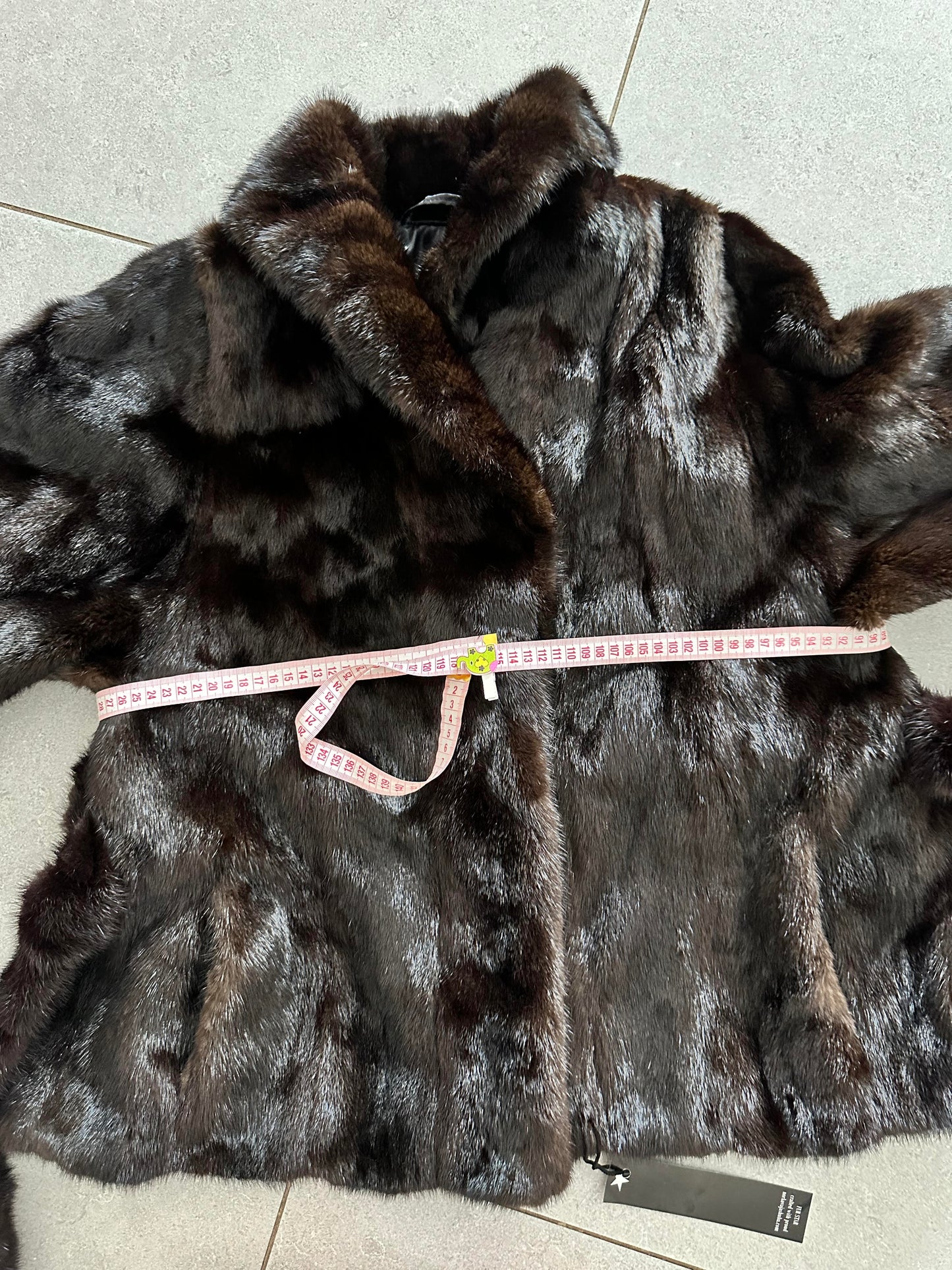 NEW Luxury Womens Real Mink Fur coat belted 1201038 Long genuine fur size XL