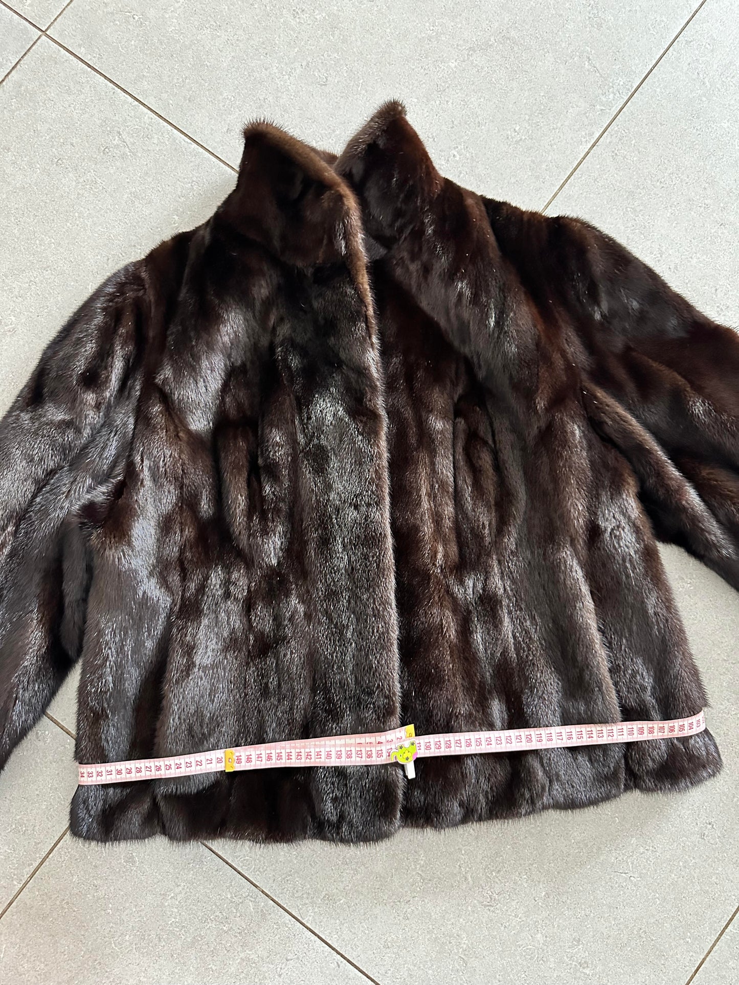 New Genuine Real Mink Fur coat jacket 1201046 Size XL dark brown BRAND FURSTAR